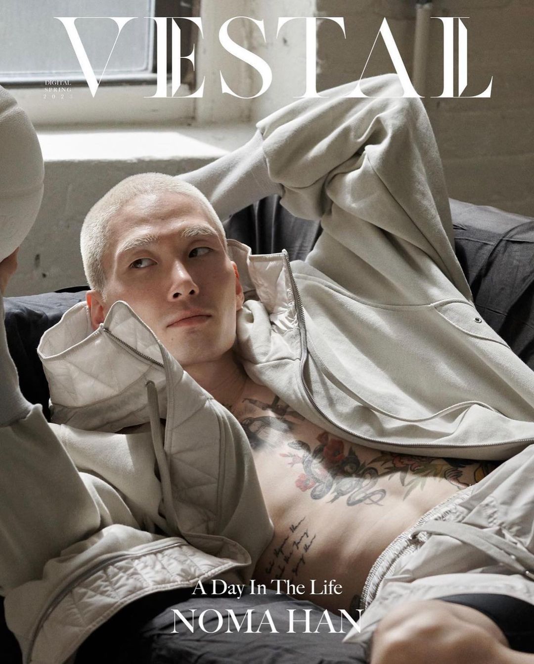 Noma Han on the cover of Vestal Magazine. Shot by Kevin Sinclair.